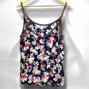 Torrid Navy & Pink Floral Tank‎
